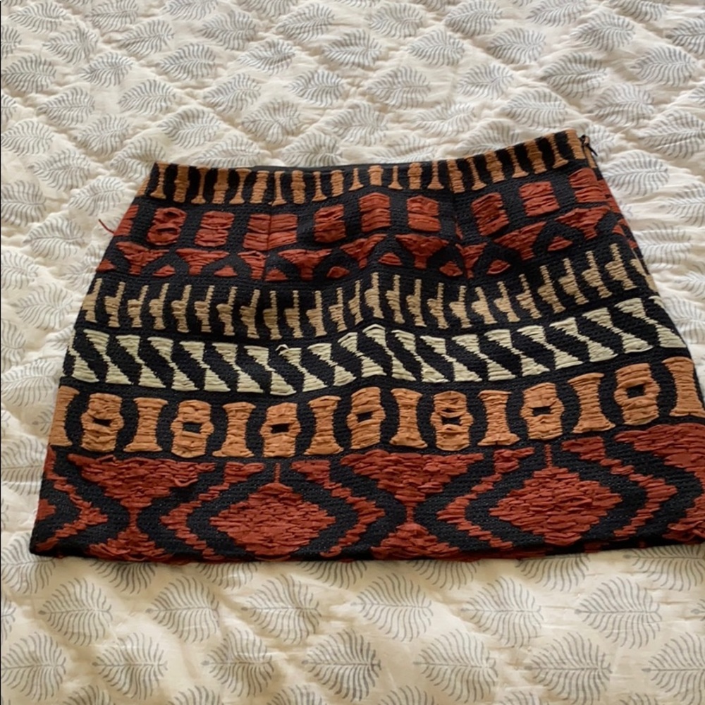 Desert tone Raffia ribbon Vena Cava mini skirt